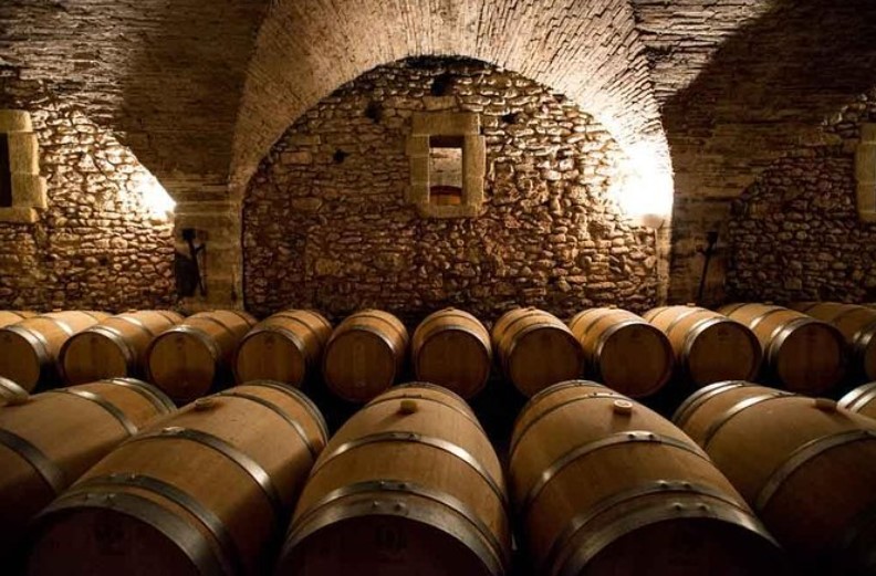 Chateauneuf du Pape wine tour in underground cellar