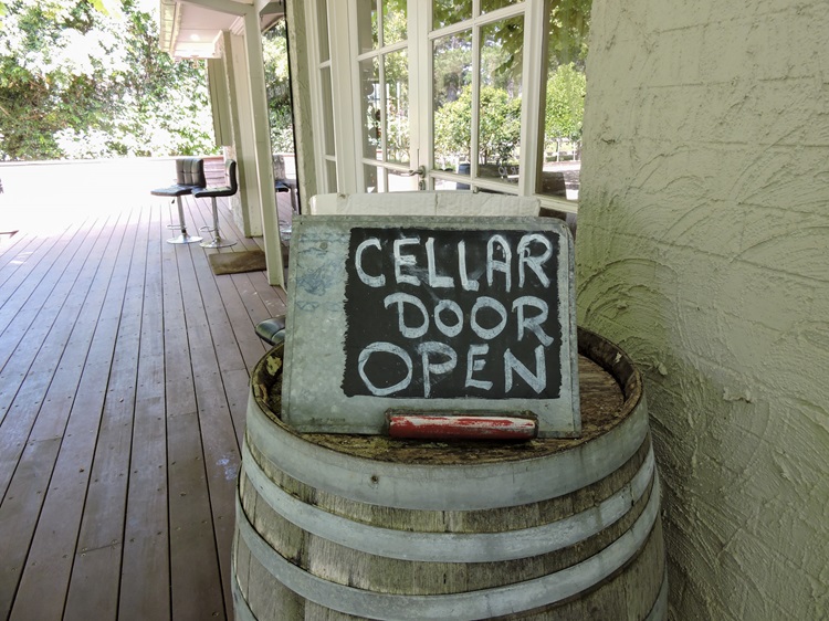 Cellar door sign in Mornington Peninsula