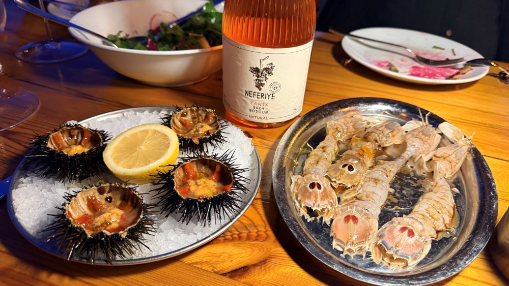 Orfoz Restaurant Rose' of Panik with Urchins & Giant Mantis Shrimp