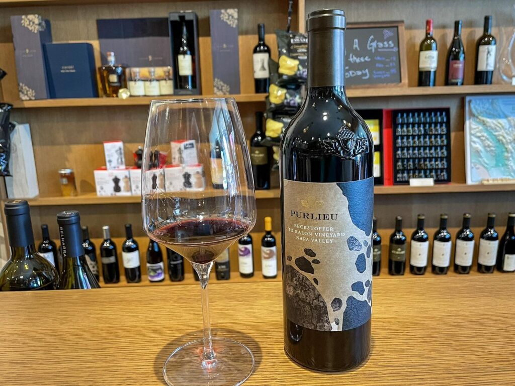 A bottle of 2022 Purlieu Beckstoffer To Kalon Napa Valley Cabernet Sauvignon