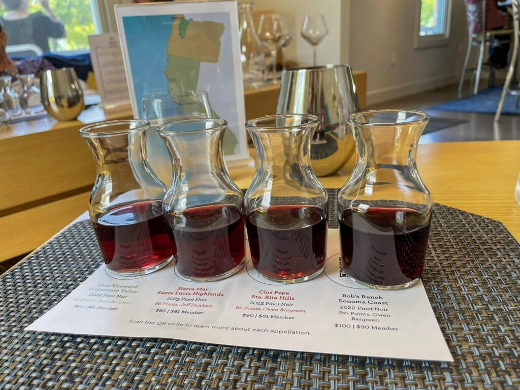 Four WALT Pinot Noirs from vineyards spanning the West Coast