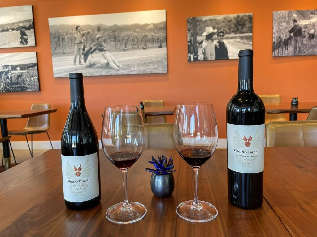 Inside the Bazan Cellars tasting room on Main Street in Napa