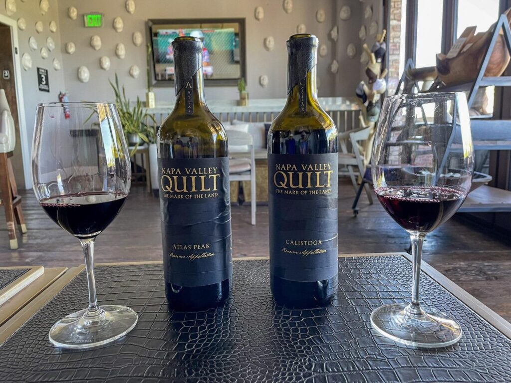 The upstairs tasting room at Quilt in Downtown Napa